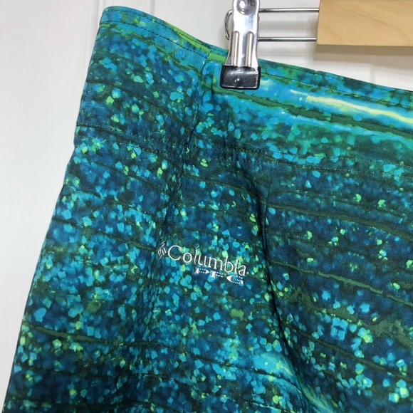 Columbia PFG Mens Linerless Blue Green Swimming Board Short Trunks 38W - Picture 8 of 15